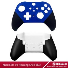 엑스박스패드 호환교체 하우징 케이스 액사리 XBOX컨트롤러 Xbox Elite 시리즈 2 게임패드용 쉘 키트 전면 후면 커버 LB RB 범퍼 버튼 그립 캐리 백 [호환], Blue Front And Back, 한개옵션1, 10 Blue Front And Back