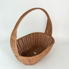 히스홈 과일바구니 꽃 피크닉 예단 축하 선물 포장 바스켓, 브라운, 1개