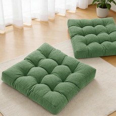 Tromlycs 성인용 바닥 베개 바닥 쿠션 좌석 대형 사각형 베개 젤 메모리 폼 50.8 x 50.8 x 10.2cm(20 x 20 x 4인치) 다크 그레이 2개