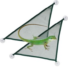 Prebafo 수족관용 그린 Axolotl 해먹 2개 통기성 좋은 메시 파충류 탱크 액세서리 수염 드래곤 도마뱀 도마뱀 및 뱀용 138740, Prebafo 수족관용 그린 Axolotl 해먹 2개,