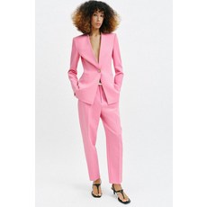 자라 ZARA 벨티드 앵클 크롭 팬츠 - 로즈핑크 8532/597/620 25L703 27C863