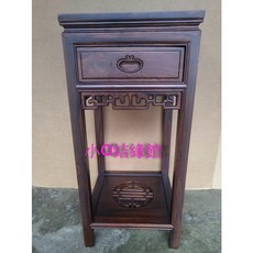 小o結緣館 單抽素面四方花台 雞翅木花台 仿古傢俱 花盆底座 花器擺件 晶洞座 令旗座 40x40x88