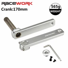 RACEWORK 로드 바이크 크랭크셋 광택 광택 크랭크 알루미늄 싱글 및 더블 디스크 스프로킷 10 11/12 스피드, 07 170mm without BB, 01   Mainland