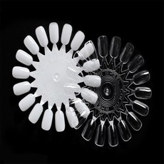 이정몰 네일 컬러차트 볼록타원형, 투명