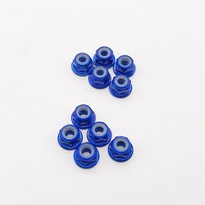 0pcs M3/M4 알루미늄 RC 삽입 휠에 0 Scx 합금 너트 나일론 플랜지 자동차, 0pcs Blue M3