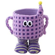 루비코코 왕눈이 귀여운 수납 바구니 정리 바스켓, 1개, 퍼플