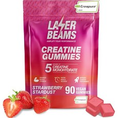 Creatine Monohydrate Gummies - 5g Creapure Creatine per Serving - Vegan Strawberry Stardust Flavo, 1개