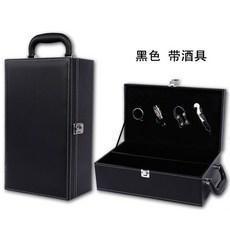 레드와인 가방 2개보관 와인가방 스페이스 휴대용 세상에 세트 숄더 보냉편 블랙 6개, 블랙 더블 벨트 공구