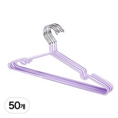 미끄럼방지 티셔츠 니트 논슬립옷걸이 성인용, 퍼플, 50개