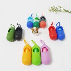 강아지 배변봉투 배변케이스 세트, 휴대용배변세트/블랙, 1개