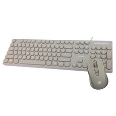 有線一鍵天下USB鍵盤滑鼠組 有線鍵鼠組 3段DPI滑鼠 注音倉頡鍵盤, 米色