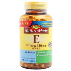 Nature Made 萊萃美 維生素 180 毫克 400IU 無麩質軟膠囊, 1罐, 300顆