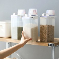 푸어드 손잡이형 쌀통2kg, 1개