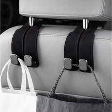 이냐시아 자동차 헤드레스트 후크 봉지걸이 행거 가방걸이 OG1247, 블랙, 6개
