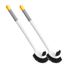 리빙빈 다용도 욕실 변기솔 청소솔 브러쉬, 화이트, 2개