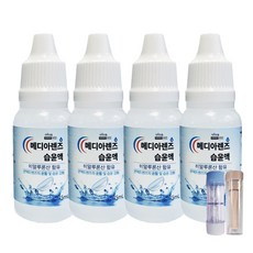 메디아렌즈 습윤액 드롭액 15ml (하드렌즈케이스 + 뽁뽁이증정), 4개