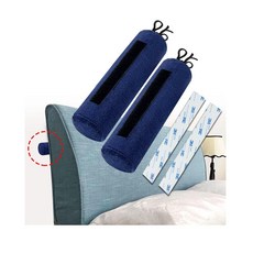 AOSSA 벽용 헤드보드 스토퍼 - 침대 범퍼 가드 2개 흔들림 방지 패드 및 소음 스토퍼 프레임 소파 가구 안정기용 벽 보호 쿠션 블록 (블루) 107918, AOSSA 벽용 헤드보드 스토퍼 - 침대 범퍼 가드 2