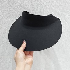 BabyBear 冰絲空氣 無痕 防曬帽, 黑,頭圍參考52-62, 1個