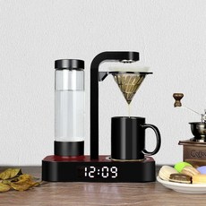 드립 스타일 커피 머신 홈 자동 시계 사무실 미니 메이커 기계 핸드 220V 600W EB, 옵션 1, black