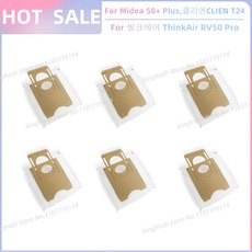 Midea S8 Plus 클리엔 CLIEN T24 씽크에어 ThinkAir RV50 Pro 로봇 청소기 교체 부품 액세서리 메인 측면 브러시 필터 먼지 가방, [10] SET L