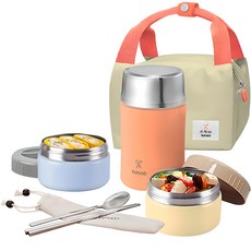 TAFUCO 泰福高 不鏽鋼保溫粥桶便當組 850ml, 蜜桃珊瑚, 1個
