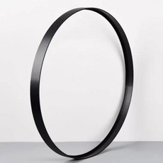 보석십자수 대형 공예 액자 틀 원형 메탈 프레임, 50cm 뒷판+유기유리, 1개, 헤어라인 블랙