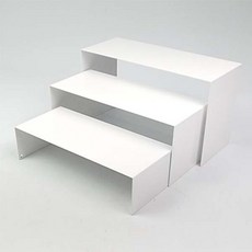 엔틱 ㄷ자 3단 다용도 진열대 세트 백색