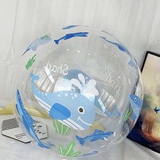 파티 이벤트 캐릭터 헬륨 풍선 생일 기념 축하 장식 용품 멀티 풍선 재미있게, 1개, 01투명풍선-고래