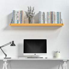 베리픽스 못없이 붙이는 튼튼한 벽걸이 무타공 선반, 1단, 오크우드