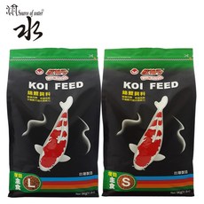 紅袖子錦鯉增豔飼料 5kg 觀賞魚飼料, 1個, 紅袖子觀賞魚飼料錦鯉增豔飼料5kg紅色小