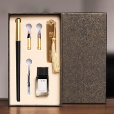 붓글씨 붓펜 만년필 브러쉬 지방 캘리그라피 서예 고급 디자인 가는 굵은 리필가능, 1.펜 스타일 붓펜, 소자체, 블랙