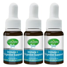 Culturelle 컬처렐 베이비 이뮨 다이제스티브 서포트 유산균 + 비타민 D 드롭스 9ml, 3개