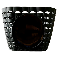 輕巧塑膠自行車置物籃，鏤空設計方便安裝，兒童自行車前籃, 無貼紙, 1個