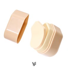 [케이스 단품] 바디바 붙여쓰는 메이크업 스펀지케이스 미러/베이지, 1개, 베이지