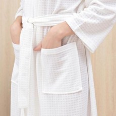 극세사 커플 와플 목욕 가운 수면 잠옷 세트 여성 남성 샤워 골프 부드러운 단색 사계절, 네이비