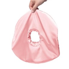 Babyezz CNH 및 귀 통증 염증 압력 염증을 위한 옆으로 자는 분들을 구멍이 있는 피어싱 베개 면 폴리에스터 조절 가능한 충전 세탁 이어 가드 베개 (라이트 그레이 실, Pillowcase-light Pink Silk