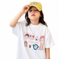 삐삐네옷가게 여아 귀염프렌즈 프린팅 반팔티 데일리 티셔츠