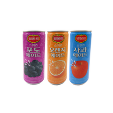 롯데 델몬트 스퀴즈 사과 오렌지 포도 240ml 3종 30캔, 1세트