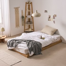 노아 매트리스 깔판 무헤드 저상형 패밀리 침대 프레임 SS QK, 내추럴