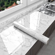 살림살림 마블링 대리석 주방 싱크대 리폼 시트지 3m, 2개
