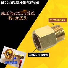 鋼瓶轉換接頭 1L鋁瓶轉換接頭, 1個, 內M22*1.5反絲轉外G1/2