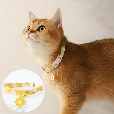 도모아 고양이 소형견 방울 목걸이 반려 동물 꽃목줄 인식표 애묘 버클 형식 애견, 1개, 핑크