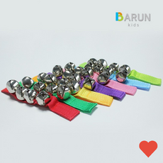 악기놀이 키즈 리틀벨 클립 손목 방울 2개1세트, 초록