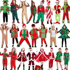 臺灣出貨 兒童聖誕禮物盒男女童聖誕樹聖誕裝扮聖誕老人套裝幼兒園聖誕衣服聖誕服 聖誕節衣服 聖誕裝聖誕活動服 耶誕節套裝