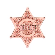 육각성 보안관 금속 뱃지 브로치 핀 악세서리