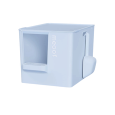 MEOOF 大別墅貓砂盆 半封閉貓砂盆 貓砂盆，寬敞舒適、減少異味、方便清理，打造清新居家環境, 寶寶藍(附貓砂鏟), 1個