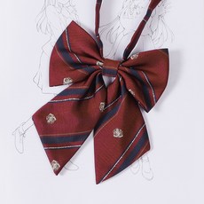 學士服領結 酒紅色蝴蝶結領花 女大學生畢業穿搭 日系學生制服配飾襯衫配飾 校園畢業典禮必備 #D4340酒紅銀絲皇冠 #默認尺寸