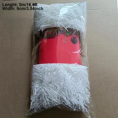 인공 크리스마스 화환 틴셀 장식 와이어, 01 White