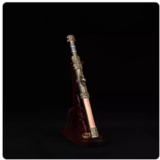 微縮1比6戰國楚劍微兵螭龍劍DIY手工微刀微劍漢王劍收藏未開刃joe182450, 1個, 60°以上,12cm黃色