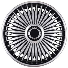 자동차 휠캡 휠커버 덮개 튜닝 타이어캡, 1개, 14인치 LX 실버블랙